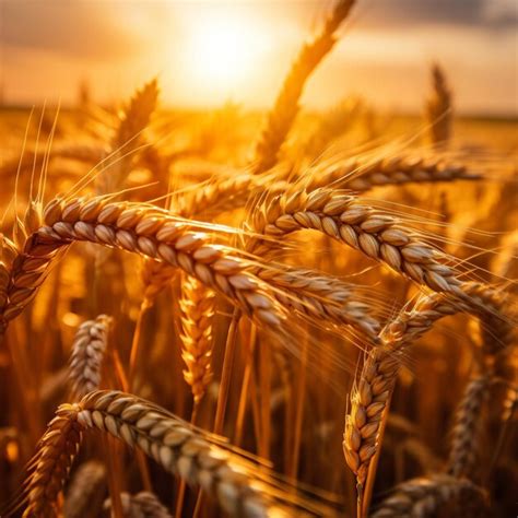 Premium Ai Image Illustration Of Golden Wheat Fields