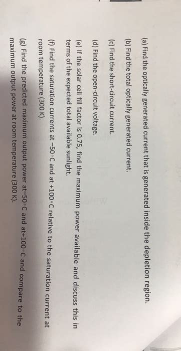 Solved Problem 5 An Abrupt Silicon P N Junction Solar Cell Chegg