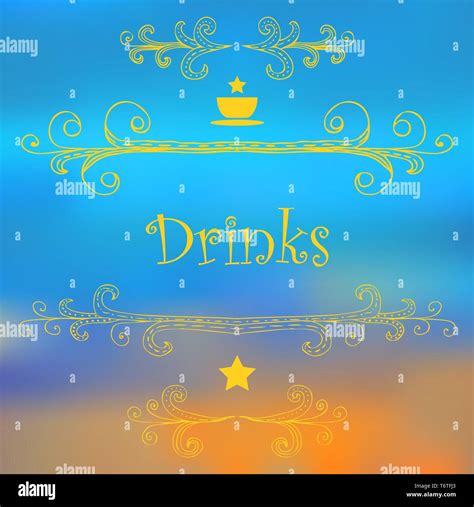 Drinks Menu Design Stock Vector Image And Art Alamy