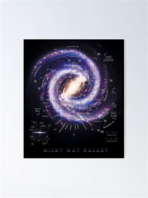 "Milky Way Galaxy Map" Poster for Sale by DawnAlexander | Redbubble