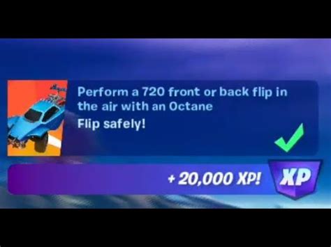 Fortnite Perform A 720 Front Or Back Flip In The Air With An Octane