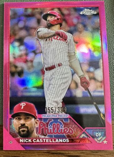 Topps Chrome Nick Castellanos Pink Refractor Ebay