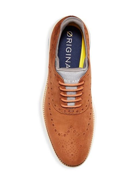 Shop Cole Haan Original Grand Ultra Wingtip Suede Oxford Saks Fifth Avenue