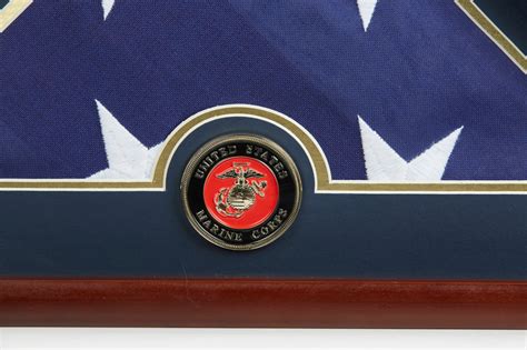 Us Marine Corps Flag Display Case Complete With Flag