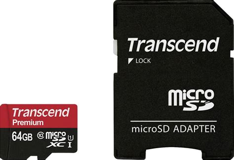 Transcend Premium Microsdxc Card Gb Class Uhs I Incl Sd Adapter