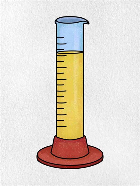 Easy Graduated Cylinder Drawing - HelloArtsy