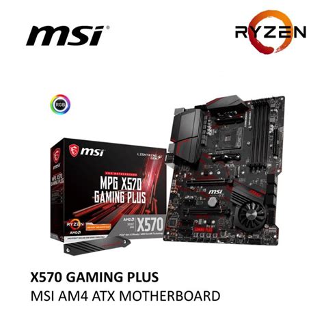 MSI X570 GAMING PLUS AM4 ATX MOTHERBOARD | Lazada