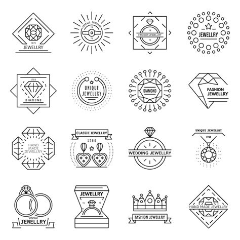 Premium Vector Jewellery Icon Set Outline Set Of Jewellery Vector Icons