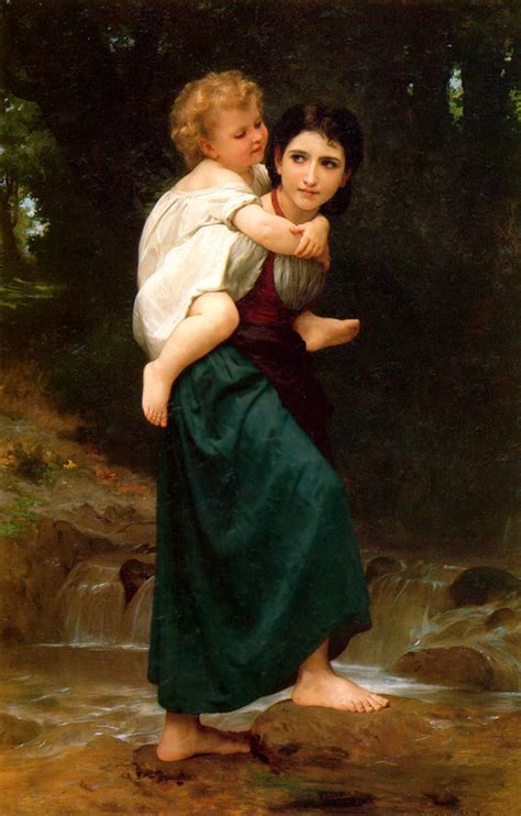 crossing  stream   william adolphe bouguereau artchive