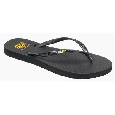 Slipper Reef Women Seaside Black Saffron | Slippers.nl