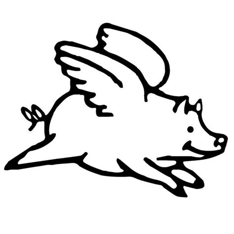 Flying Pig Drawing at GetDrawings | Free download