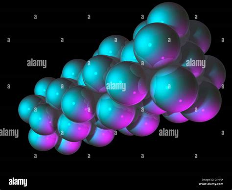 Zinc crystal structure, molecular model Stock Photo - Alamy