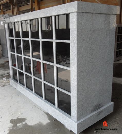 Columbarium Tombstone And Monument Niche Chinese Polished Grey