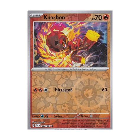 Knarbon 014 091 REVERSE HOLO Paldeas Schicksale Pokemon Karte Kaufen