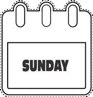 Sunday Calendar Cliparts Plan Your Week In Style