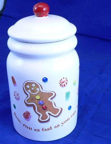 Gingerbread Man Cookie Jar Christmas Canister Cookie Jar Etsy