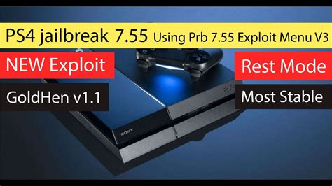 PS4 JAILBREAK PRB 7 55 Exploit Menu V3 Update 2 NEW Exploit More