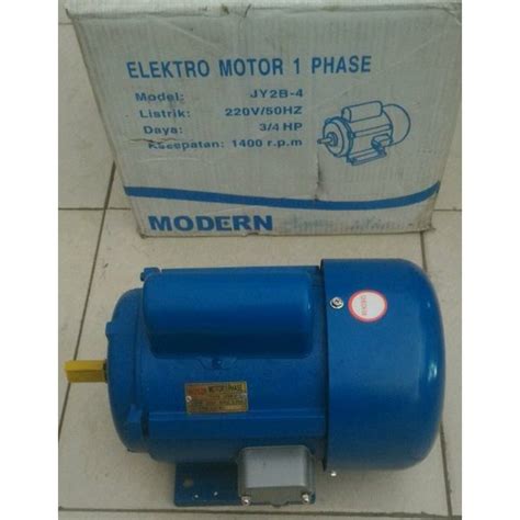 Jual MODERN ELEKTRO MOTOR 3 4 HP DINAMO PENGGERAK 1 Phase 1400 Rpm