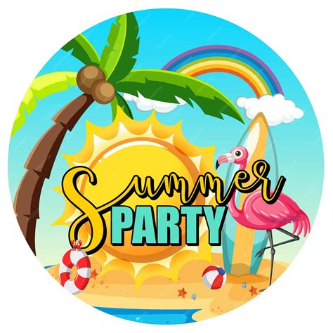 Beach Party Background Clipart Free