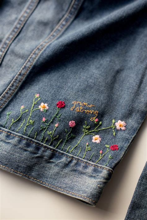 Make A Fabulous Diy Embellished Jean Jacket Embroidery Jeans Diy Diy