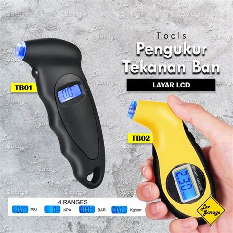 Jual Alat Ukur Pengukur Tekanan Angin Ban Digital Tire Pressure Gauge