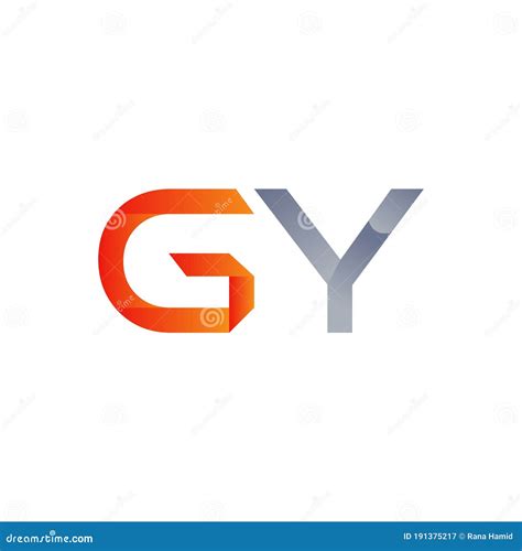 Initial Gy Letter Logo With Creative Modern Business Typography Vector