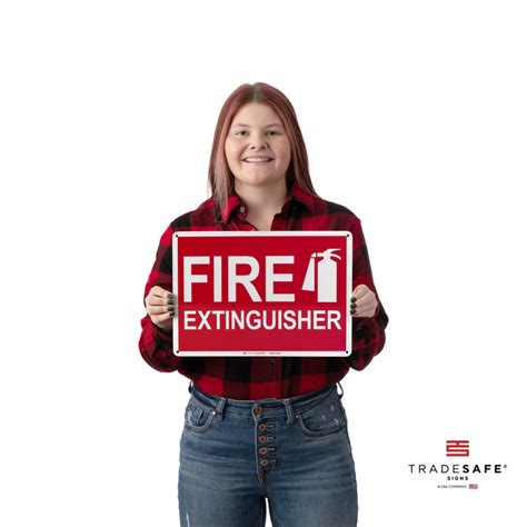 Fire Extinguisher Sign - Aluminum Fire Safety Sign | TRADESAFE