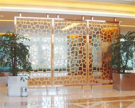 Golden Stainless Steel Laser Cutting Partition 1 Panel Polished At Rs