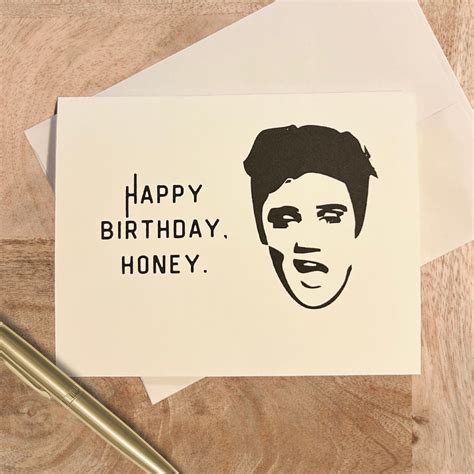 Elvis Presley Birthday Card Etsy