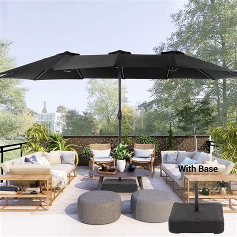 Sonkuki 15 Ft X 9 Ft Outdoor Double Sided Umbrella Patio Market