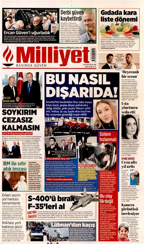 Milliyet Gazetesi Milliyet Man Et Oku Haberler Eyl L