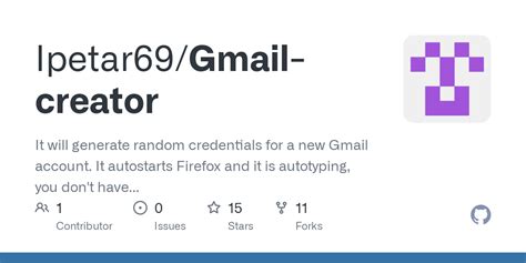 github ipetargmail creator   generate random credentials