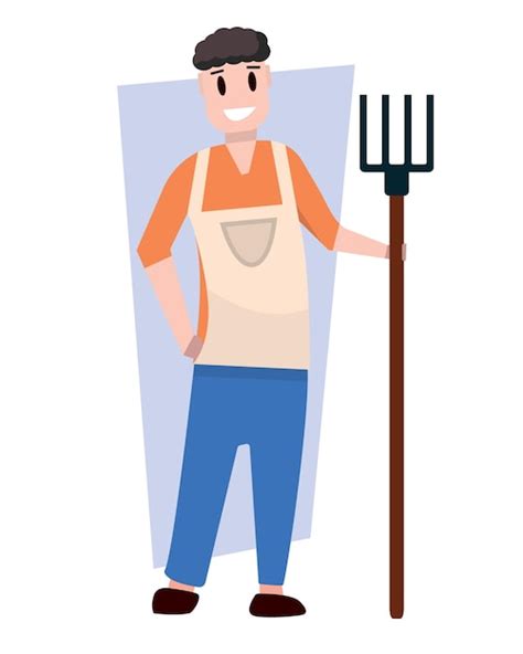 Premium Vector Farmer Male Rural Character Agricultural Worker