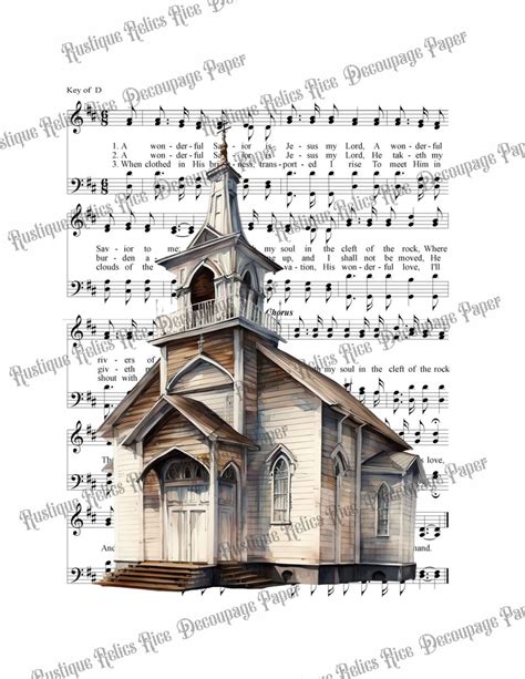 Church with Hymn Background 8.5x11