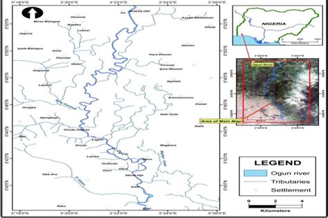 Map Of The Ogun River Showing Settlement Southwest Nigeria Source [3] Download Scientific