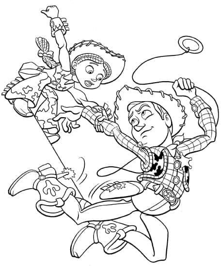 Desenhos De Jessie E Woody Toy Story Para Colorir E Imprimir