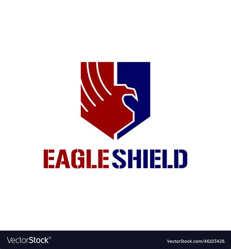 Eagle Logo Design Eagle Shield Logo Design Vector Image