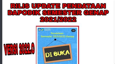 RILIS DAPODIK 2022 C SEMESTER GENAP 2022 YouTube