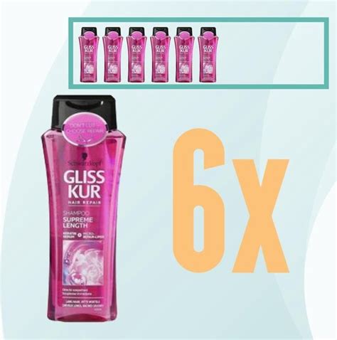 Gliss Kur Supreme Lenght Schwarzkopf Shampoo 6x250ml