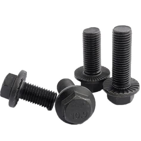 M6 M24 DIN6921 Flange Bolt Black Oxide Hex Flange Head Bolt China