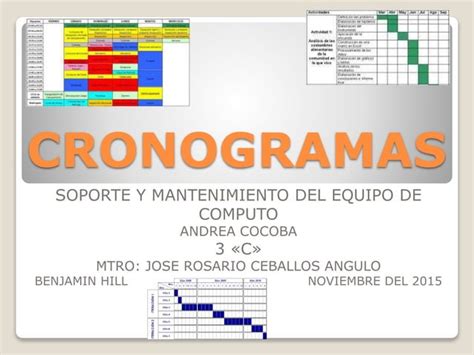 Cronogramas Ppt