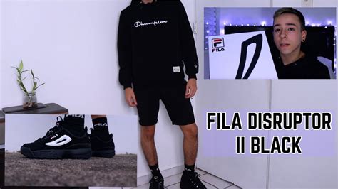 Fila Disruptor Ii Black Review Unboxing On Feet Styling Youtube