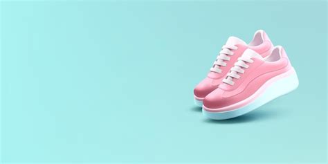 Un Par De Zapatillas Rosadas D Para Mujeres Para El Estilo De Vida De