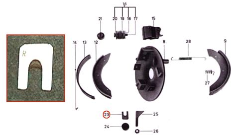 Nachstellkeil F R Bremse R Rechts
