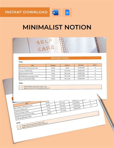 Minimalist Notion Templates