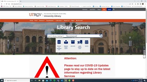 Searching For Books Via The Utrgv Library Website Youtube