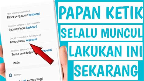 Cara Mengatasi Kelola Papan Ketik Selalu Muncul Youtube