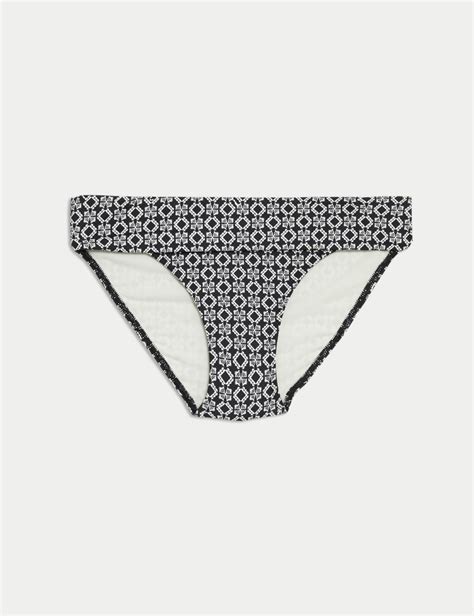 Printed Roll Top Bikini Bottoms M S Collection M S
