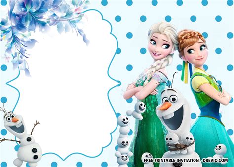 Free Printable Frozen Anna And Elsa Invitation Templates