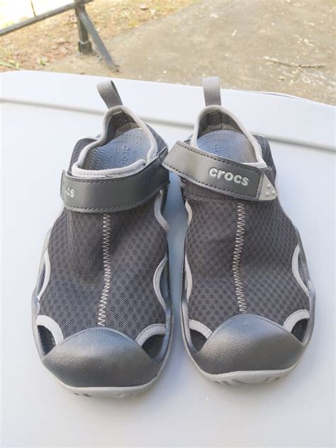 Crocs Men's Swiftwater Mesh Deck Sandals Waterproof S… - Gem